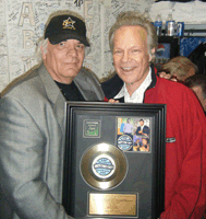 Bobby Vee Presents Jimmy Jay with a Gold Record